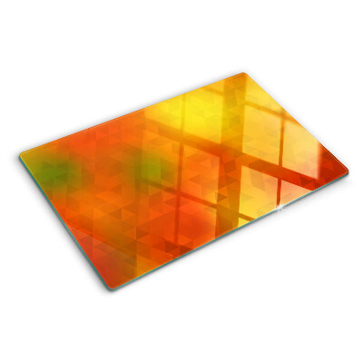 Edzett üveg vágódeszka Geometria narancssárga árnyalatokban