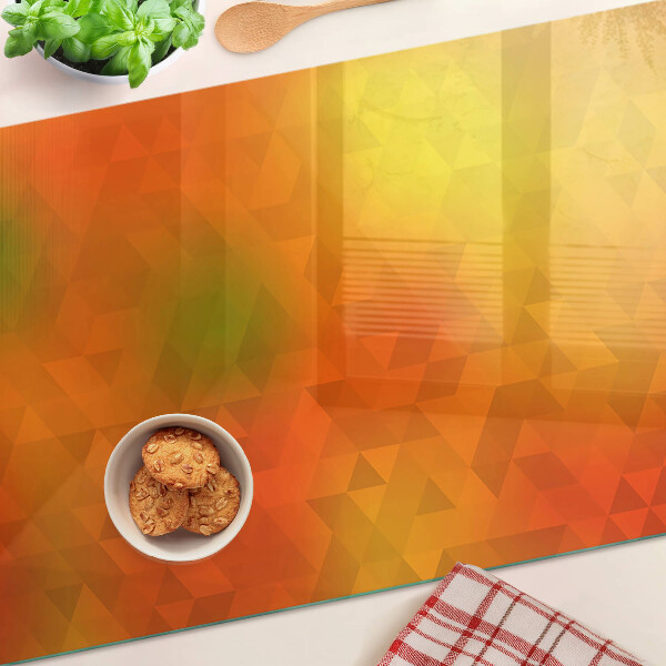 Edzett üveg vágódeszka Geometria narancssárga árnyalatokban