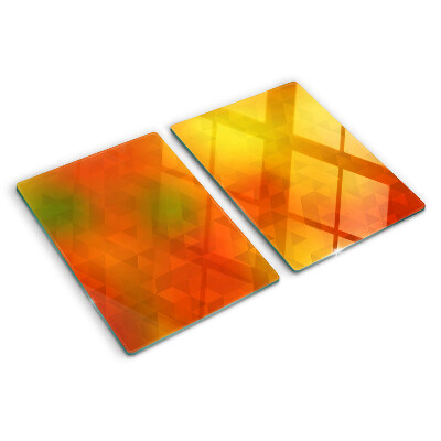 Edzett üveg vágódeszka Geometria narancssárga árnyalatokban