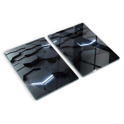 Üveg vágódeszka Hatszögletű minta 3D hatással