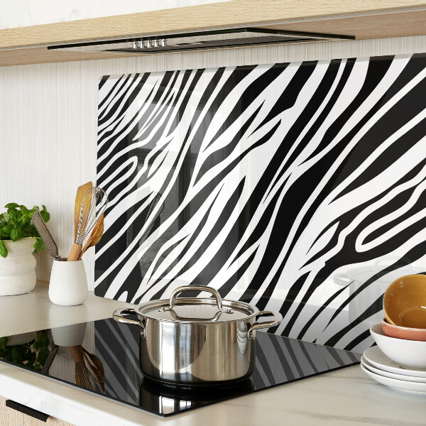 Üveg vágódeszka fényképpel Zebra minta