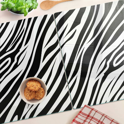 Üveg vágódeszka fényképpel Zebra minta
