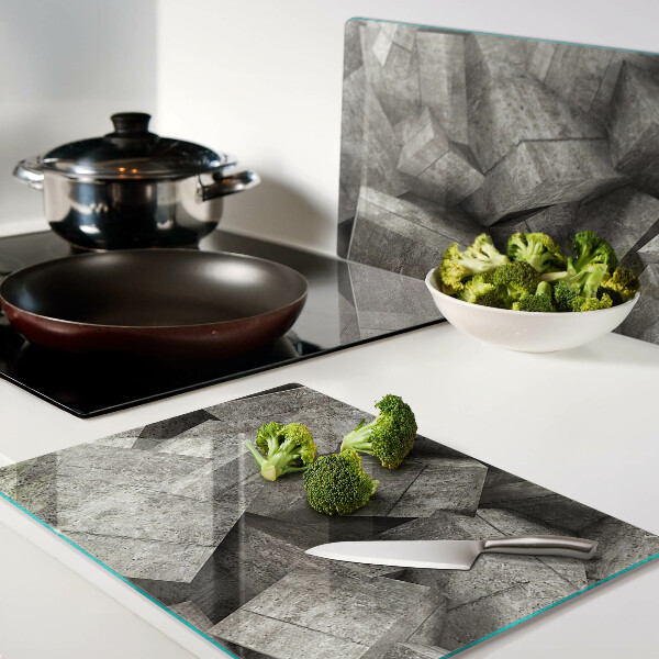 Üveg vágódeszka fényképpel Absztrakt geometriai alakzatok