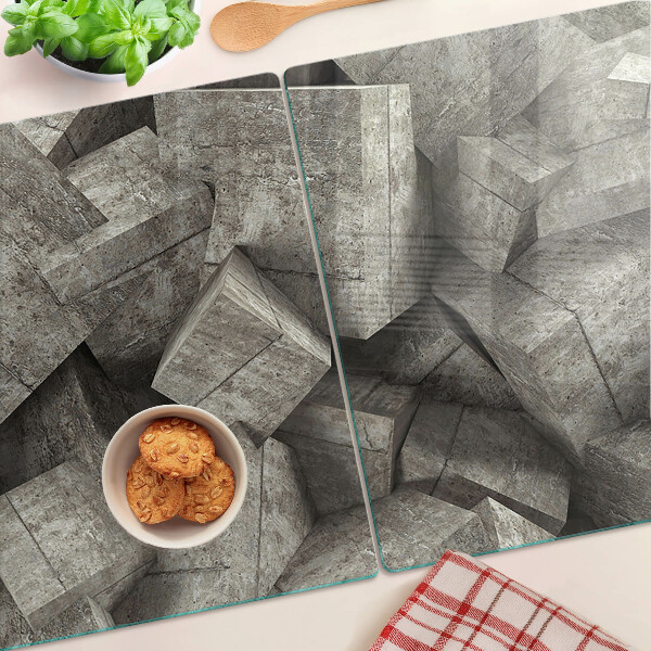 Üveg vágódeszka fényképpel Absztrakt geometriai alakzatok