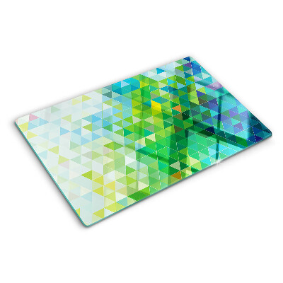 Üveg vágódeszka fényképpel A színes háromszögek geometriája