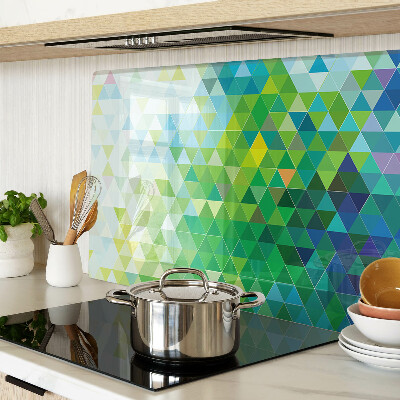 Üveg vágódeszka fényképpel A színes háromszögek geometriája
