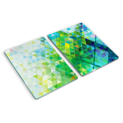 Üveg vágódeszka fényképpel A színes háromszögek geometriája