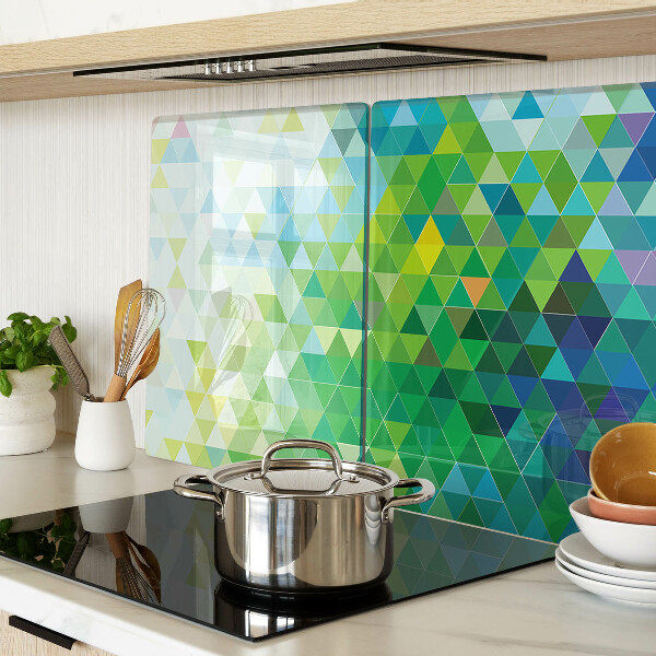 Üveg vágódeszka fényképpel A színes háromszögek geometriája
