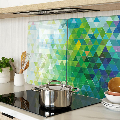 Üveg vágódeszka fényképpel A színes háromszögek geometriája