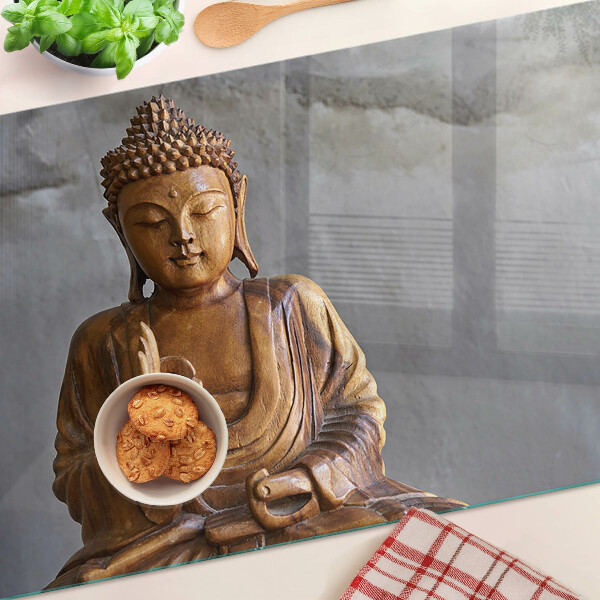 Üveg vágódeszka Buddha meditációban