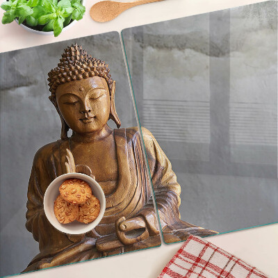 Üveg vágódeszka Buddha meditációban