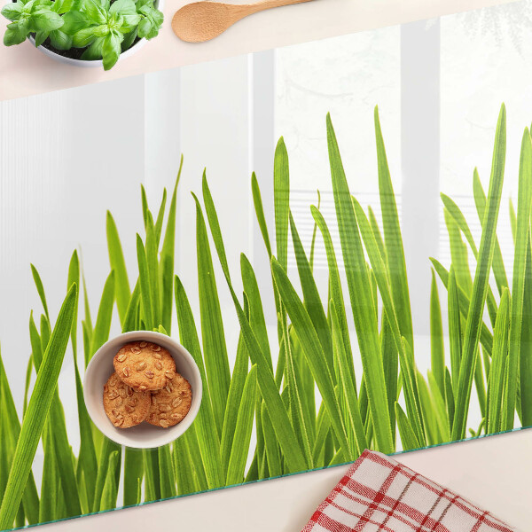 Üveg vágódeszka fényképpel Zöld fű