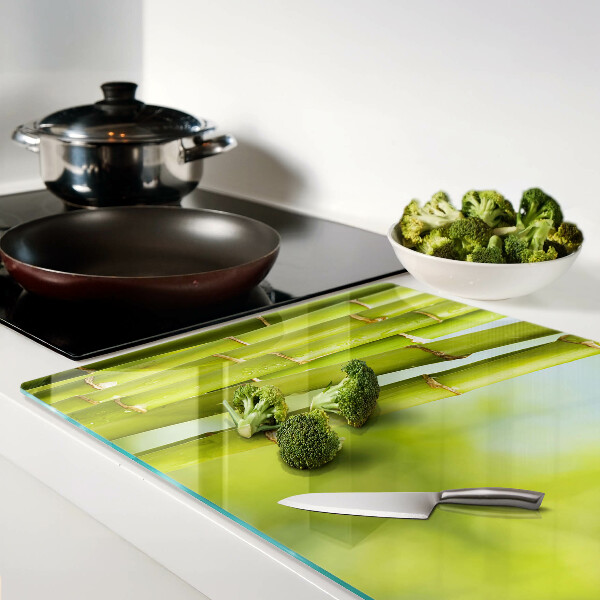 Üveg vágódeszka Bambusz és pillangó design
