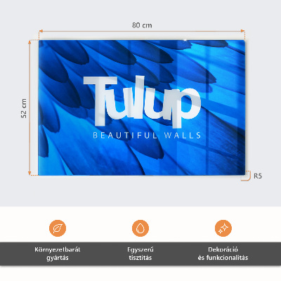 Edzett üveg vágódeszka Tulipánok szürke háttéren