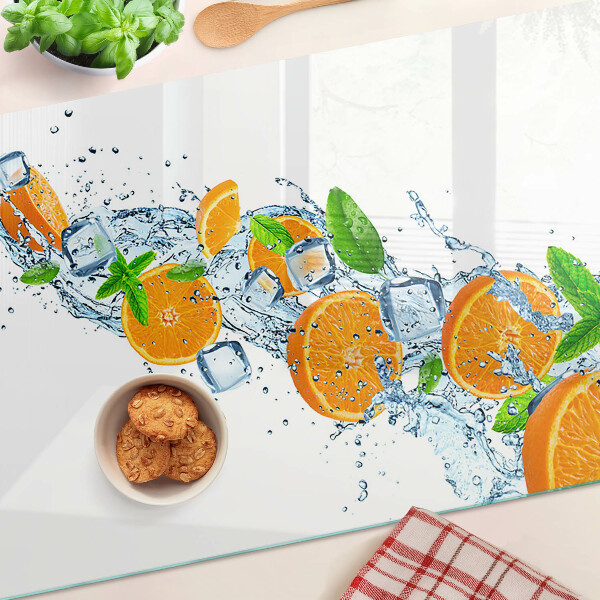 Üveg vágódeszka Citrusfélék vízben