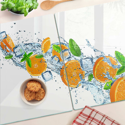 Üveg vágódeszka Citrusfélék vízben