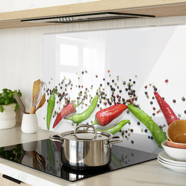 Üveg vágódeszka Paprika és bors