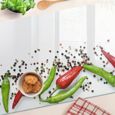 Üveg vágódeszka Paprika és bors