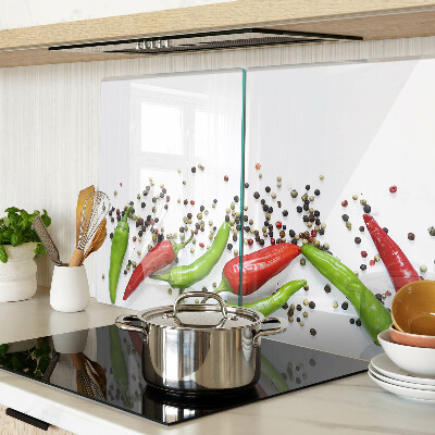 Üveg vágódeszka Paprika és bors