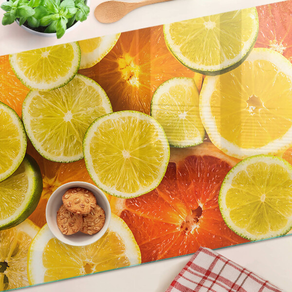 Üveg vágódeszka Citrusfélék és citrusfélék