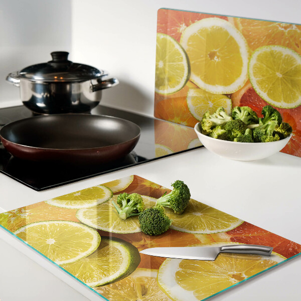 Üveg vágódeszka Citrusfélék és citrusfélék