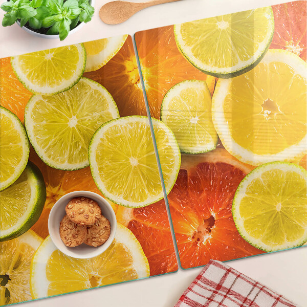 Üveg vágódeszka Citrusfélék és citrusfélék
