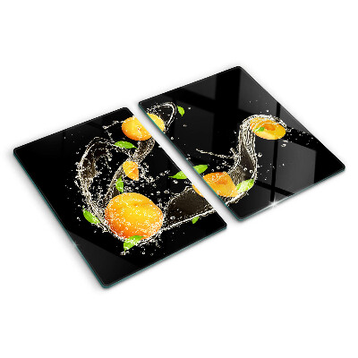 Edzett üveg vágódeszka Citrusfélék vízben