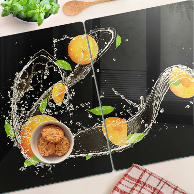 Edzett üveg vágódeszka Citrusfélék vízben