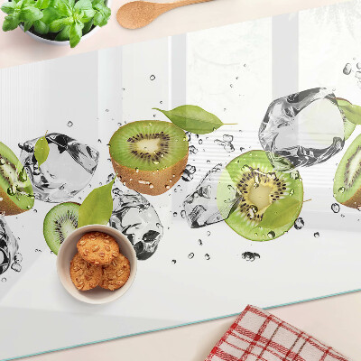 Üveg vágódeszka fényképpel Gyümölcs jégben