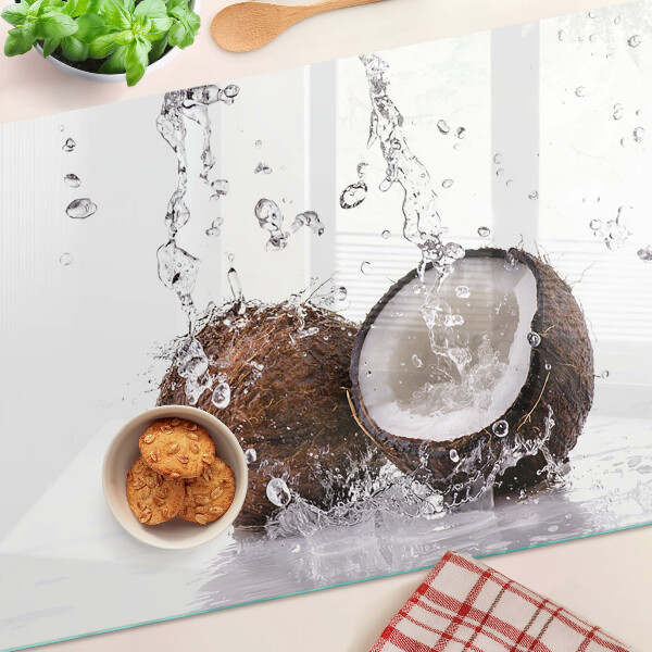 Üveg vágódeszka Kókusz a vízben