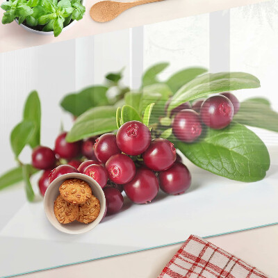 Üveg vágódeszka Áfonya levelekkel