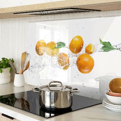 Edzett üveg vágódeszka Citrusfélék vízzel