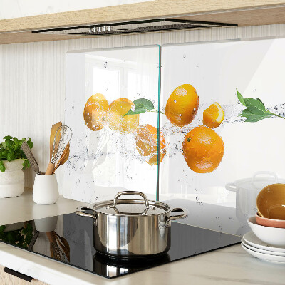 Edzett üveg vágódeszka Citrusfélék vízzel