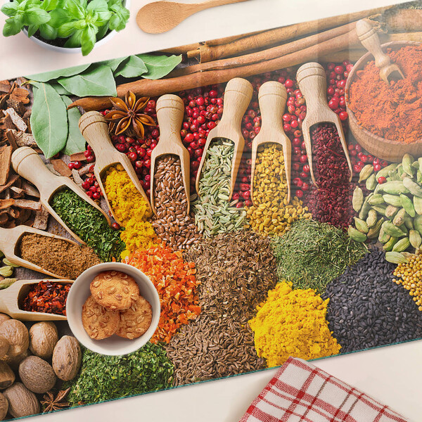 Üveg vágódeszka Fűszerek és gyógynövények