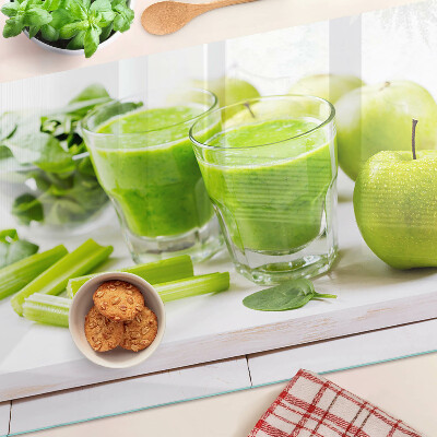 Üveg vágódeszka Zöld turmix friss alapanyagokból