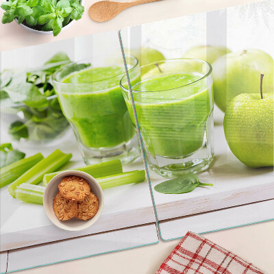 Üveg vágódeszka Zöld turmix friss alapanyagokból