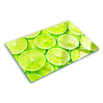 Üveg vágódeszka fényképpel Lime szeletek