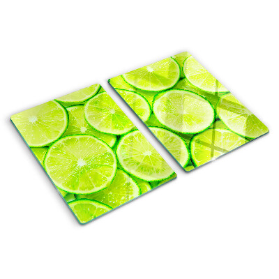 Üveg vágódeszka fényképpel Lime szeletek