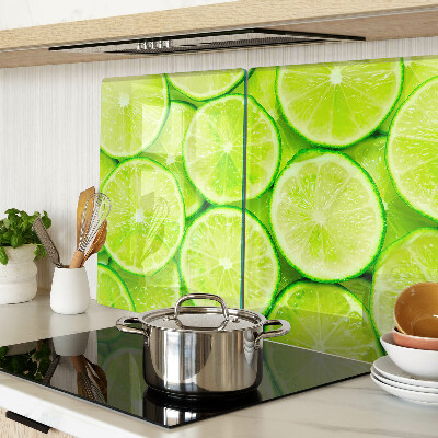 Üveg vágódeszka fényképpel Lime szeletek