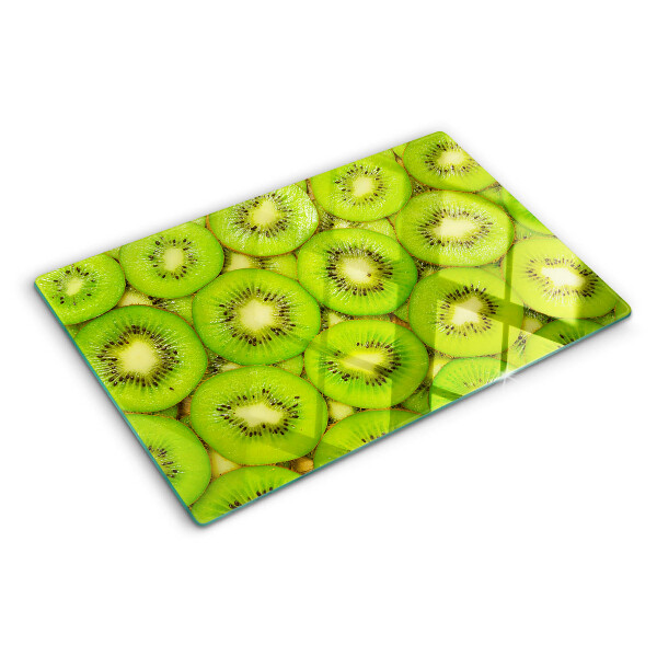 Edzett üveg vágódeszka Kiwi szeletek