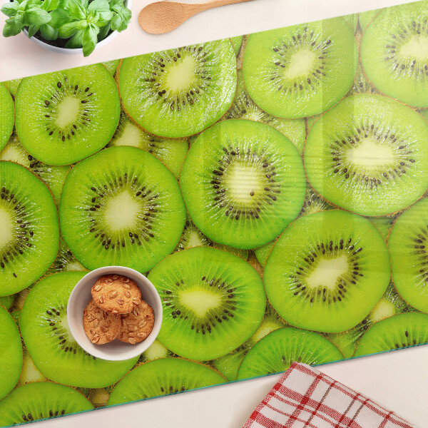 Edzett üveg vágódeszka Kiwi szeletek