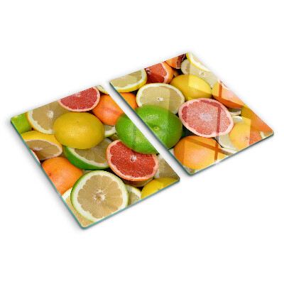 Üveg vágódeszka fényképpel Citrusfélék színekben