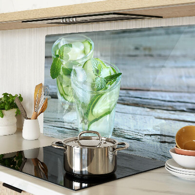 Üveg vágódeszka Menta és uborka koktélok
