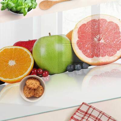 Üveg vágódeszka fényképpel Pasztell színű citrusfélék