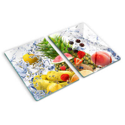 Üveg vágódeszka Gyümölcs a vízben