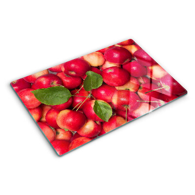 Üveg vágódeszka fényképpel Almák különböző árnyalatokban