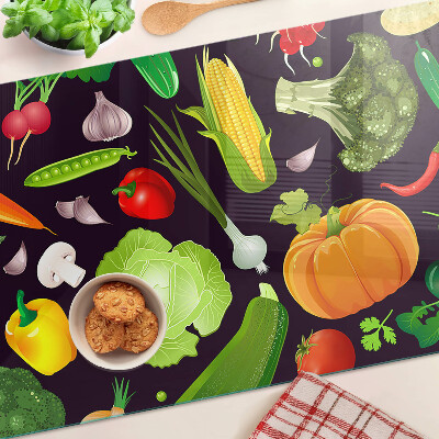 Üveg vágódeszka Zöldségek és fűszernövények