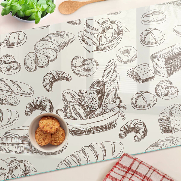 Üveg vágódeszka Sütött áruk és édes rágcsálnivalók