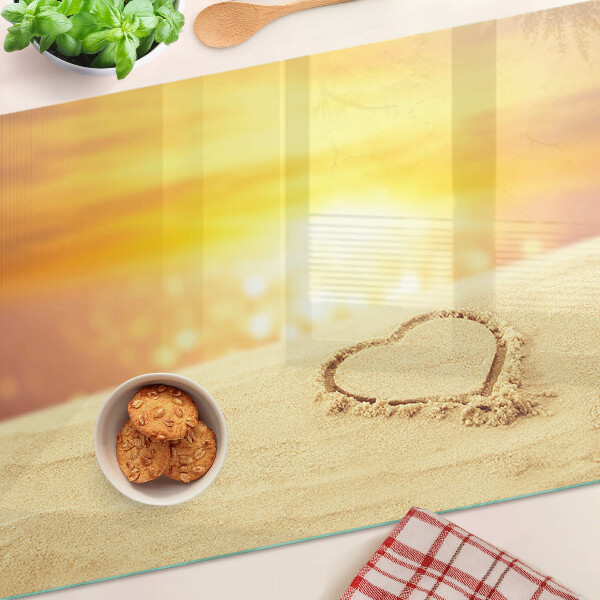 Üveg vágódeszka Strand naplementekor