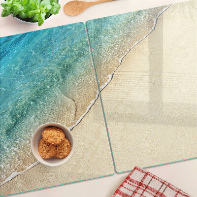 Edzett üveg vágódeszka Strand és tenger hullámai